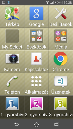 Egyérintéses beállítási mód a Sony Xperia Z3-on