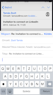 iOS 8 email írás