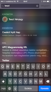 iOS 8 Spotlight