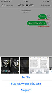 iOS 8 üzenetek