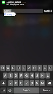 iOS 8 interaktív válasz