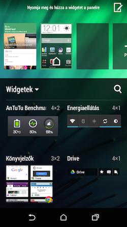 HTC Desire 510 főképernyő