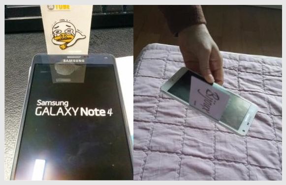 Rés található a Galaxy Note 4 kijelzője és kerete között