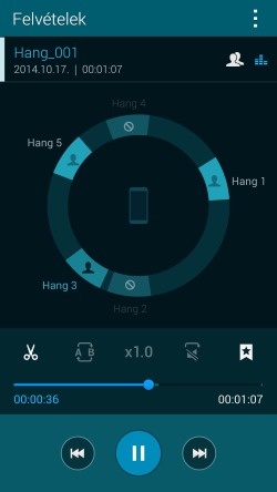 Több hang is rögzíthető a Samsung Galaxy Note 4 hangrögzítőjével 