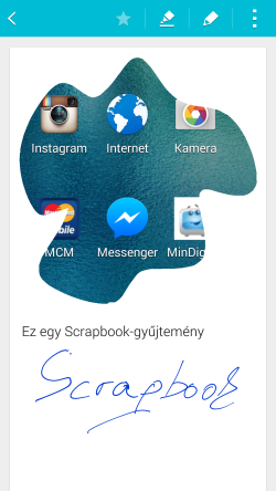 Interaktív tartalomgyűjtő a Scrapbook 