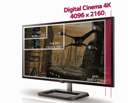 Az LG 31UM97 kijelzőjének felbontása nem a hagyományos 4K, azaz 3840x2160 képpontot jelenít meg, hanem a Digital Cinema formátumot követi, így 4096x2160 pixel megjelenítésére képes