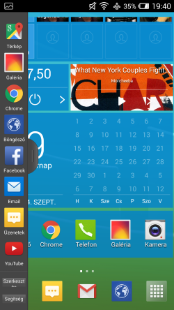 Ismerős lehet a kétablakos mód a Alcatel OT Pop S9-en 