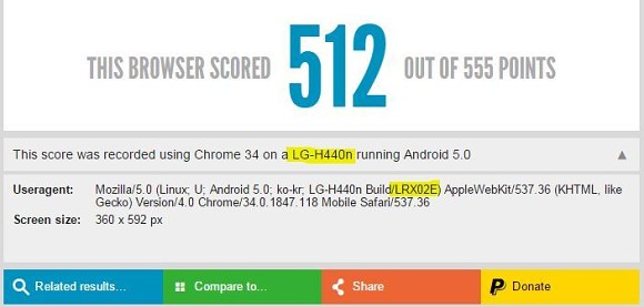 Az LG-H440n középkategóriás készülék lehet Android 5.0-ás főverzióval