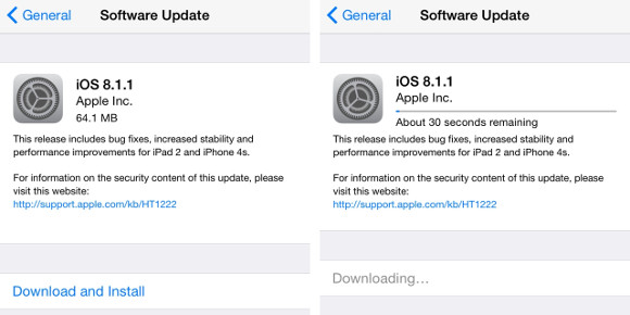iOS 8.1.1 frissítés érkezett
