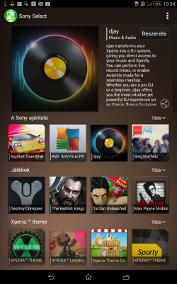 Sony Xperia Z3 Tablet Compact Screen Shot