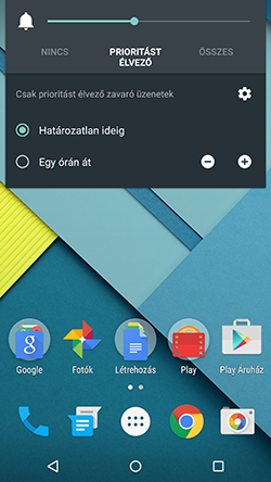 A Google Nexus 6 a lollipop új értesítési rendszerét használhatja