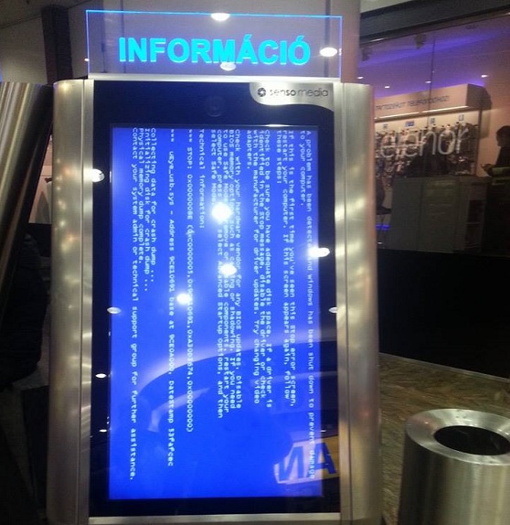 Egy bevásárlóközpont információs táblája
