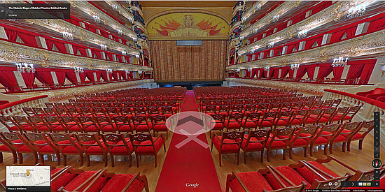 A moszkvai Bolsoj a Street View-ban