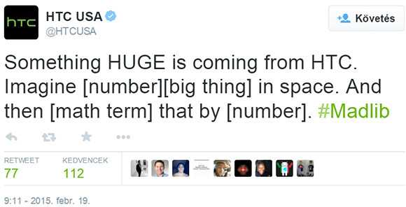 A HTC One Max folytatása vagy egy táblagép lehet a sejtelmes tweet mögött