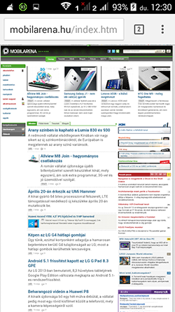 A Gigabyte Roma RX böngészője a Chrome
