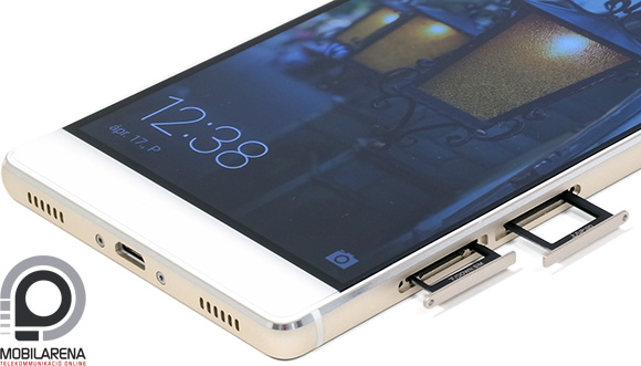 A nálunk járt Huawei P8 egy nanoSIM-et és egy microSD-t fogadott be