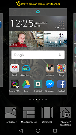 A Huawei P8 felülete az EMUI 3.1