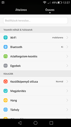A Huawei P8 minden ikonja a kezdőképernyőn kap helyet