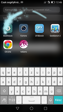 Gyorskeresés a Huawei P8 kezdőképernyőjén