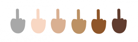 Middle finger emoji