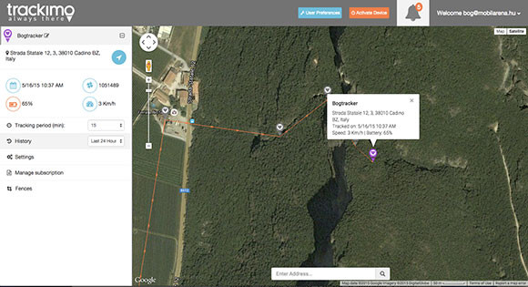 Trackimo nyomkövető