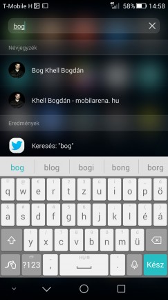 A Huawei Swype ékezeteket is tartalmaz