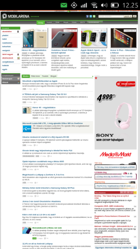 A BQ Aquaris E4.5 Ubuntu Edition böngészője alaptudású szoftver teljes képernyős móddal