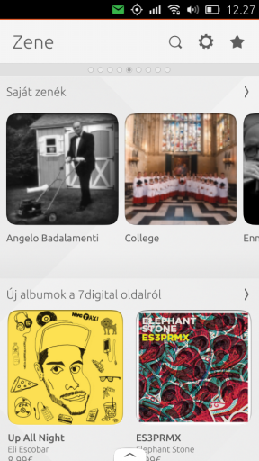 A BQ Aquaris E4.5 Ubuntu Edition zenelejátszója online tartalmakat is lejátszik