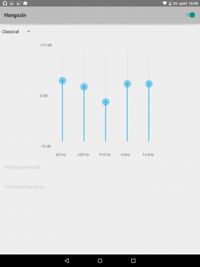 A Nokia N1 alapvető hangszínszabályzót is kapott