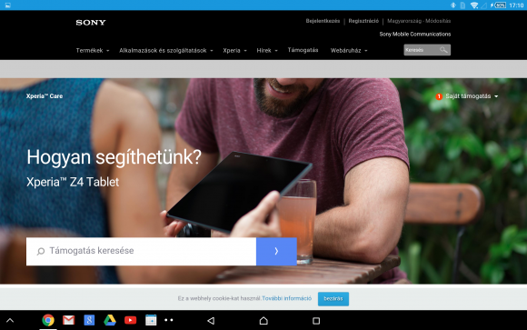 A Sony Xperia Z4 Tablet alkalmazásfelhozatala igen színes