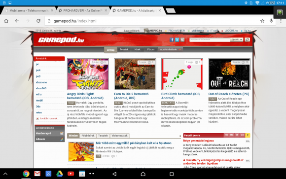 A Sony Xperia Z4 Tablet kitűnő böngészési élményt nyújt