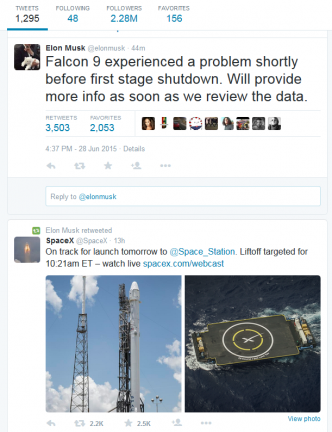 Elon Musk - SpaceX-robbanás