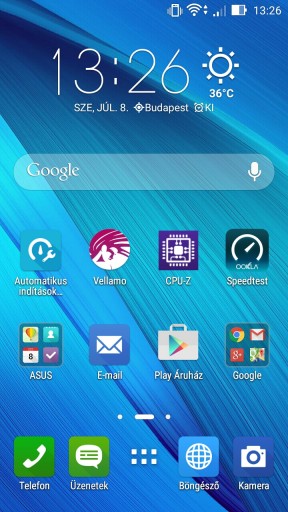 Az ASUS Zenfone 2 ZE500CL ZenUI-ja Android 5.0-n alapszik