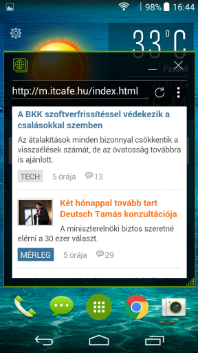 Az Acer Liquid Jade két böngészőt is kapott