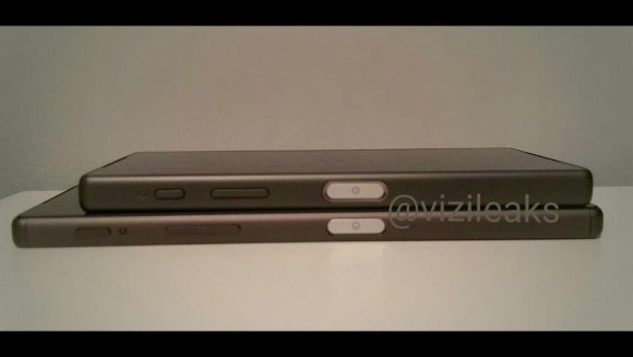 A két készülék - talán az Xperia Z5 és Z5 Compact - oldalról lefotózva