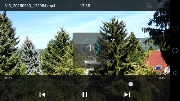 A Huawei Mate S videolejátszója is fut ablakos módban