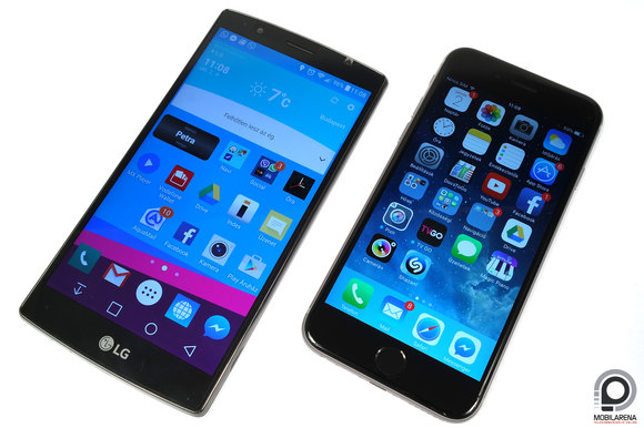 Külsőleg ekkora a különbség az LG G4 és az iPhone 6s között