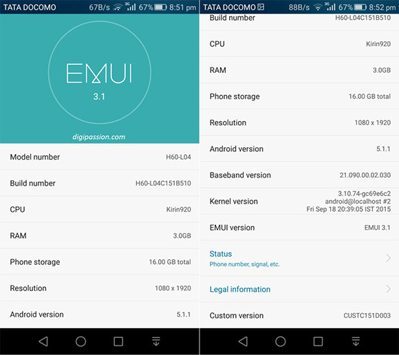 Lollipopra frissült a Honor 6