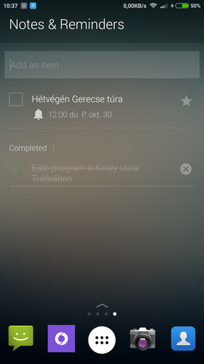 A legutóbbi tevékenységek és közelgő események is megjelennek