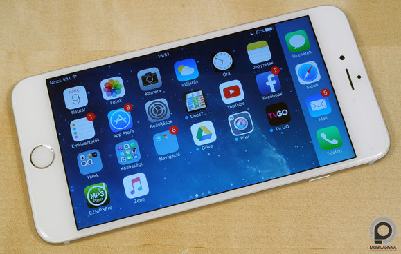 Az Apple iPhone 6s Plus képernyőjének fényereje kiváló