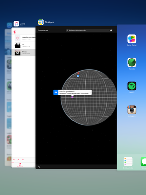 Az iOS 9-ben megújult az alkalmazásváltó felülete.