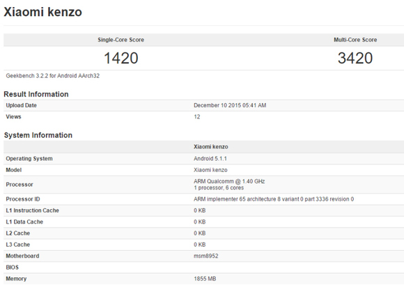 Ismeretlen Xiaomi készülék bukkant fel a Geekbench adatbázisában