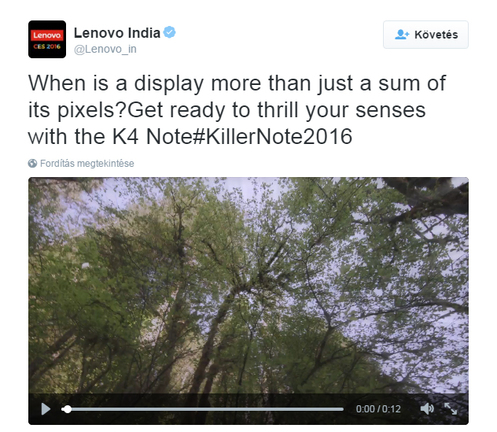 Január 5-én mutatkozhat be a Lenovo K4 Note