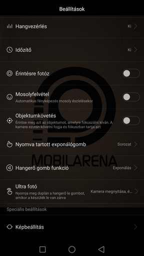 A professzionális mód és a kameramenü