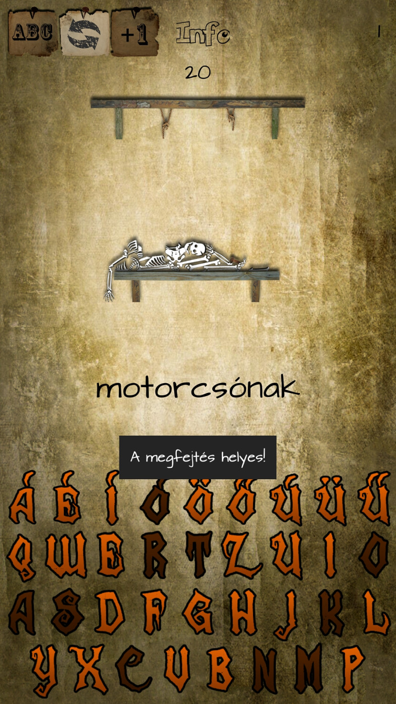 Akasztófa bemutató (Android)