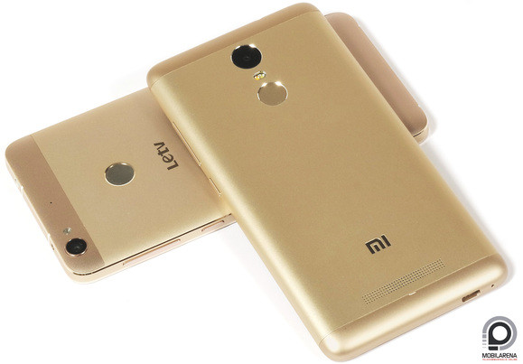 Két elegáns ár/érték bajnok egymás társaságában: a LeTV Le 1s alul, a Redmi Note 3 felül