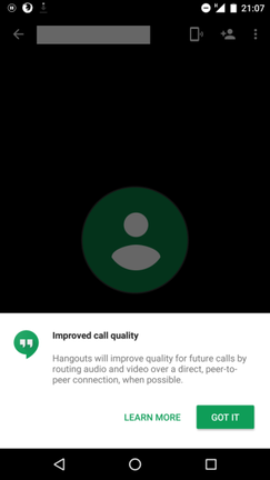 Hangouts - p2p