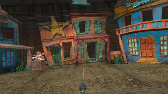 Így néz ki a westernes játék fejlesztői változata, a grafika aranyos, az élmény remek.