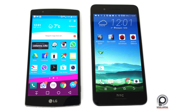 Az LG G4 alacsonyabb, ám vaskosabb, mint a Desire 728G