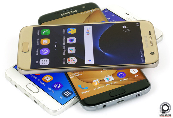 A Galaxy S7 edge az A9 (2016) és az S7 szendvicsében
